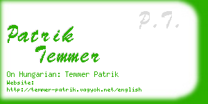 patrik temmer business card